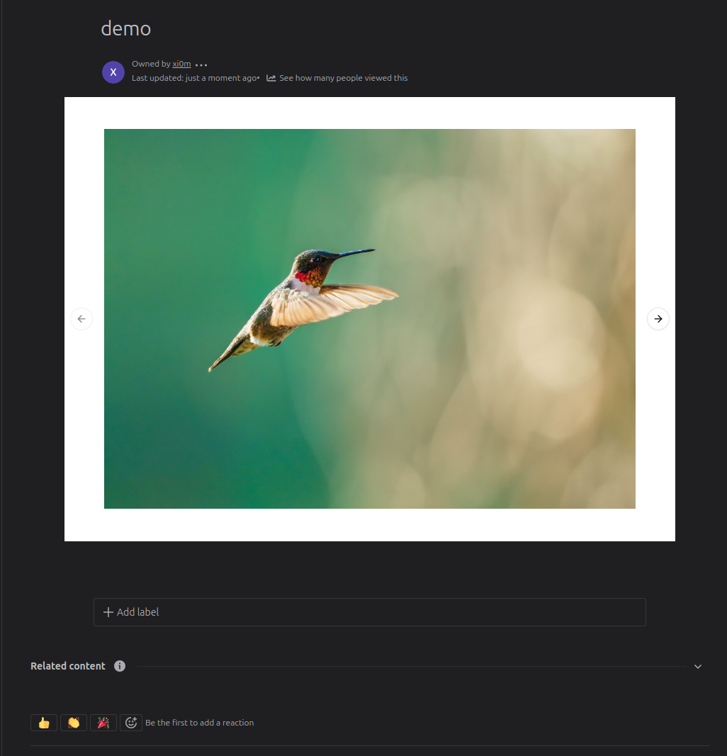 Image carousel displayed on the Confluence page