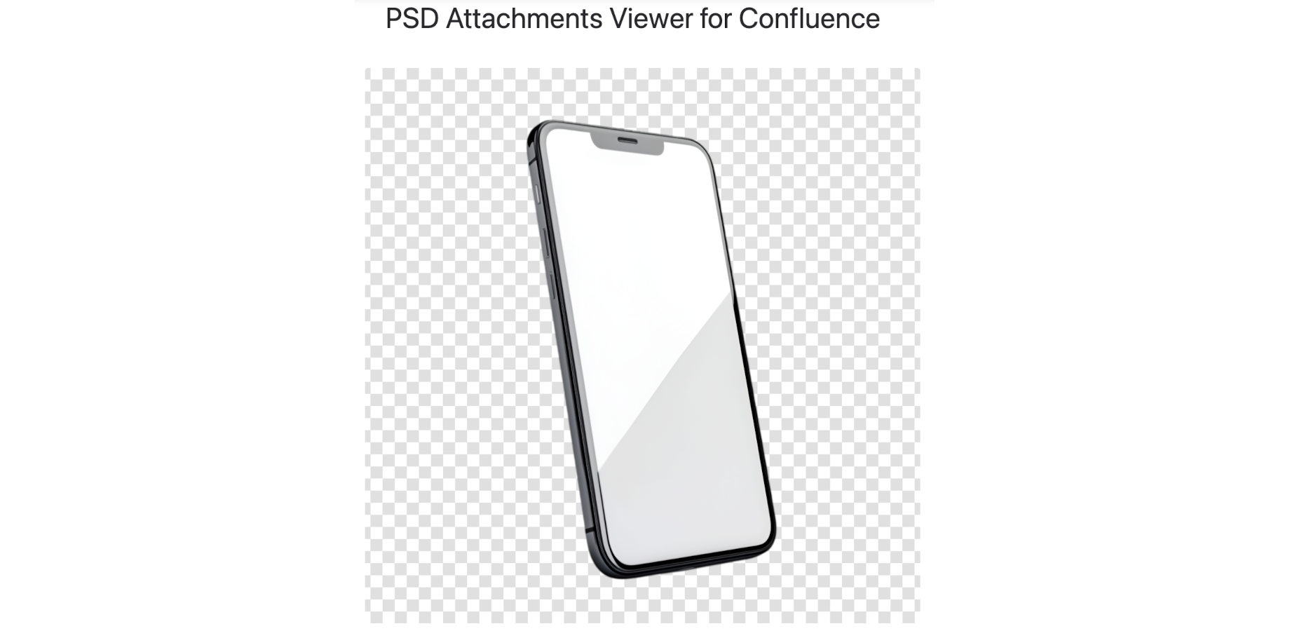 PSD attachment file rendered and displayed in Confluence page